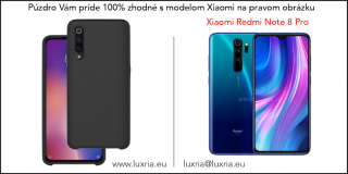 Púzdro Luxria Premium pre Xiaomi - Čierne (Liquid Silicone & Soft Touch) Pre Xiaomi: Redmi Note 8 Pro