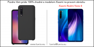 Púzdro Luxria Premium pre Xiaomi - Čierne (Liquid Silicone & Soft Touch) Pre Xiaomi: Redmi Note 8