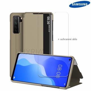 Púzdro Luxria SmartCase pre Samsung - Zlaté  + Darček ochranné sklo na displej Samsung: Galaxy A21s