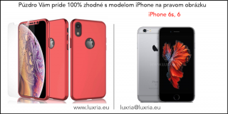 Púzdro Roybens 360 Full Body pre Apple iPhone + tvrdené sklo - Červené  + dotykové pero zadarmo Iphone: 6s, 6