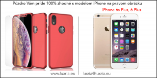 Púzdro Roybens 360 Full Body pre Apple iPhone + tvrdené sklo - Červené  + dotykové pero zadarmo Iphone: 6s Plus, 6 Plus