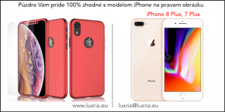 Púzdro Roybens 360 Full Body pre Apple iPhone + tvrdené sklo - Červené  + dotykové pero zadarmo Iphone: 7 Plus, 8 Plus