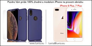 Púzdro Roybens 360 Full Body pre Apple iPhone + tvrdené sklo - Modré  + dotykové pero zadarmo Iphone: 7 Plus, 8 Plus