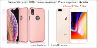 Púzdro Roybens 360 Full Body pre Apple iPhone + tvrdené sklo - Ružové  + dotykové pero zadarmo Iphone: 7 Plus, 8 Plus