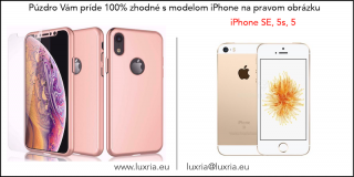 Púzdro Roybens 360 Full Body pre Apple iPhone + tvrdené sklo - Ružové  + dotykové pero zadarmo Iphone: SE, 5s, 5