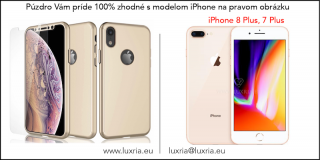 Púzdro Roybens 360 Full Body pre Apple iPhone + tvrdené sklo - Zlaté  + dotykové pero zadarmo Iphone: 7 Plus, 8 Plus