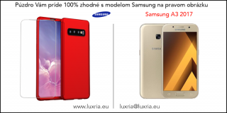 Púzdro Roybens 360 Full Body pre Samsung + tvrdené sklo - Červené Samsung: Galaxy A3 (2017)