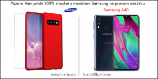 Púzdro Roybens 360 Full Body pre Samsung + tvrdené sklo - Červené Samsung: Galaxy A40