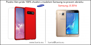 Púzdro Roybens 360 Full Body pre Samsung + tvrdené sklo - Červené Samsung: Galaxy J3 (2016)