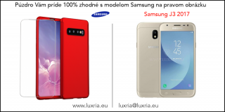 Púzdro Roybens 360 Full Body pre Samsung + tvrdené sklo - Červené Samsung: Galaxy J3 (2017)