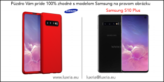Púzdro Roybens 360 Full Body pre Samsung + tvrdené sklo - Červené Samsung: Galaxy S10 Plus