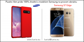 Púzdro Roybens 360 Full Body pre Samsung + tvrdené sklo - Červené Samsung: Galaxy S7 Edge