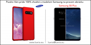 Púzdro Roybens 360 Full Body pre Samsung + tvrdené sklo - Červené Samsung: Galaxy S8 Plus