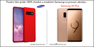 Púzdro Roybens 360 Full Body pre Samsung + tvrdené sklo - Červené Samsung: Galaxy S9 Plus