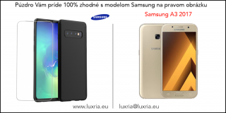 Púzdro Roybens 360 Full Body pre Samsung + tvrdené sklo - Čierne  + Darček ochranné sklo Samsung: Galaxy A3 (2017)