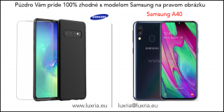 Púzdro Roybens 360 Full Body pre Samsung + tvrdené sklo - Čierne  + Darček ochranné sklo Samsung: Galaxy A40