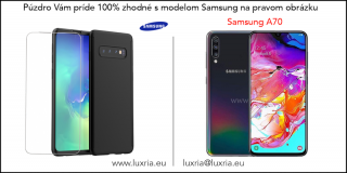 Púzdro Roybens 360 Full Body pre Samsung + tvrdené sklo - Čierne  + Darček ochranné sklo Samsung: Galaxy A70