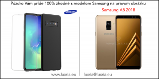 Púzdro Roybens 360 Full Body pre Samsung + tvrdené sklo - Čierne  + Darček ochranné sklo Samsung: Galaxy A8 (2018)