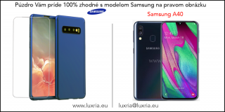 Púzdro Roybens 360 Full Body pre Samsung + tvrdené sklo - Modré Samsung: Galaxy A40