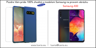 Púzdro Roybens 360 Full Body pre Samsung + tvrdené sklo - Modré Samsung: Galaxy A50