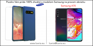 Púzdro Roybens 360 Full Body pre Samsung + tvrdené sklo - Modré Samsung: Galaxy A70