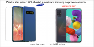 Púzdro Roybens 360 Full Body pre Samsung + tvrdené sklo - Modré Samsung: Galaxy A71