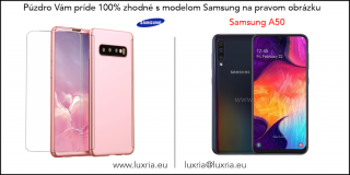 Púzdro Roybens 360 Full Body pre Samsung + tvrdené sklo - Ružové Samsung: Galaxy A50