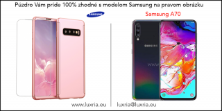 Púzdro Roybens 360 Full Body pre Samsung + tvrdené sklo - Ružové Samsung: Galaxy A70