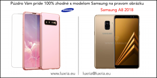 Púzdro Roybens 360 Full Body pre Samsung + tvrdené sklo - Ružové Samsung: Galaxy A8 (2018)