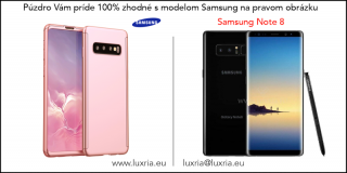 Púzdro Roybens 360 Full Body pre Samsung + tvrdené sklo - Ružové Samsung: Galaxy Note 8