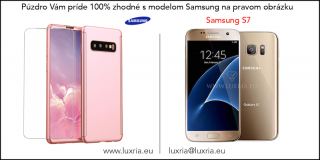 Púzdro Roybens 360 Full Body pre Samsung + tvrdené sklo - Ružové Samsung: Galaxy S7