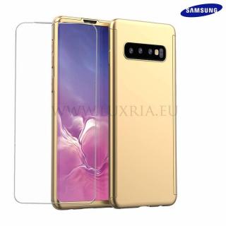 Púzdro Roybens 360 Full Body pre Samsung + tvrdené sklo - Zlaté Samsung: Galaxy A21s