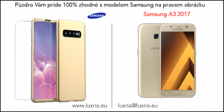 Púzdro Roybens 360 Full Body pre Samsung + tvrdené sklo - Zlaté Samsung: Galaxy A3 (2017)