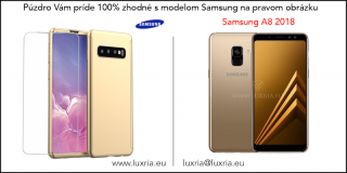 Púzdro Roybens 360 Full Body pre Samsung + tvrdené sklo - Zlaté Samsung: Galaxy A8 (2018)