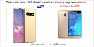 Púzdro Roybens 360 Full Body pre Samsung + tvrdené sklo - Zlaté Samsung: Galaxy J3 (2016)