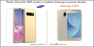 Púzdro Roybens 360 Full Body pre Samsung + tvrdené sklo - Zlaté Samsung: Galaxy J3 (2017)