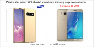 Púzdro Roybens 360 Full Body pre Samsung + tvrdené sklo - Zlaté Samsung: Galaxy J5 (2016)