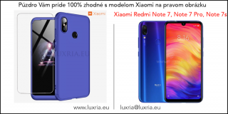 Púzdro Roybens 360 Full Body pre Xiaomi + tvrdené sklo - Modré Pre Xiaomi: Redmi Note 7, Note 7 Pro, Note 7s