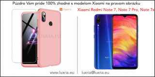 Púzdro Roybens 360 Full Body pre Xiaomi + tvrdené sklo - Ružové Pre Xiaomi: Redmi Note 7, Note 7 Pro, Note 7s