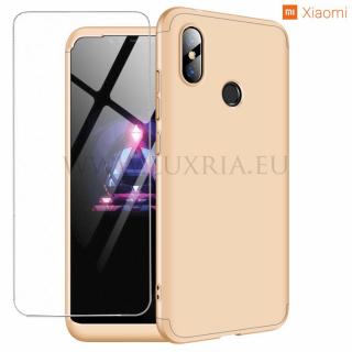 Púzdro Roybens 360 Full Body pre Xiaomi + tvrdené sklo - Zlaté Pre Xiaomi: Redmi 9