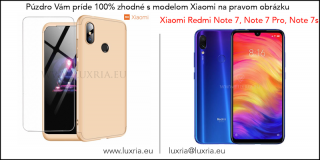 Púzdro Roybens 360 Full Body pre Xiaomi + tvrdené sklo - Zlaté Pre Xiaomi: Redmi Note 7, Note 7 Pro, Note 7s