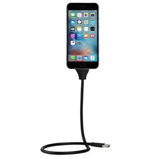 Remax ohybný USB držiak - Čierny (3 druhy: iPhone, Micro USB, USB-C) Napájanie: Micro USB: Samsung, Lenovo, Huawei