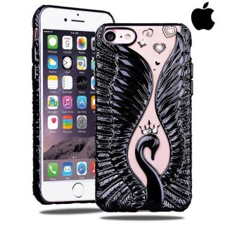 Silikónové Púzdro Diamond Swan pre Apple iPhone - Čierne (8 Plus, 8, 7 Plus, 7, SE 2020, 6s Plus, 6s, 6 Plus, 6, SE, 5s, 5)  + jeden obal zadarmo ako…