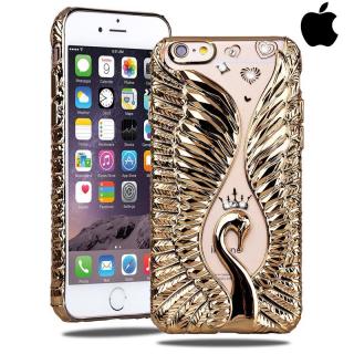 Silikónové Púzdro Diamond Swan pre Apple iPhone - Zlaté (8 Plus, 8, 7 Plus, 7, SE 2020, 6s Plus, 6 Plus, SE, 5s, 5)  + jeden obal zadarmo ako…