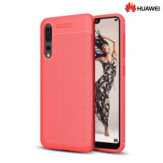 Silikónové Púzdro Roybens Litchi pre Huawei - Červené pre Huawei: P20 Pro