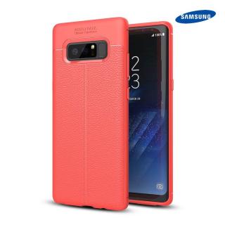 Silikónové Púzdro Roybens Litchi pre Samsung - Červené Samsung: Galaxy A6 (2018)