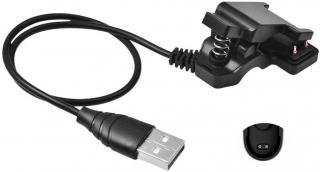 Štipcová USB nabíjačka pre inteligentné hodinky a náramky - Čierna