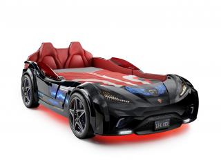 Detská posteľ auto 100x190 cm GTE čierna
