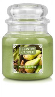 COUNTRY CANDLE Anjou & Allspice vonná sviečka stredná 2-knôtová (453 g)