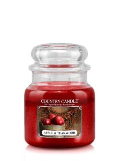COUNTRY CANDLE Apple & Teakwood vonná sviečka stredná 2-knôtová (453 g)